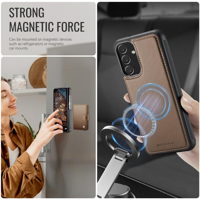 JEEHOOD - JEEHOOD J09 Fodral för Samsung Galaxy A34 5G - Brun