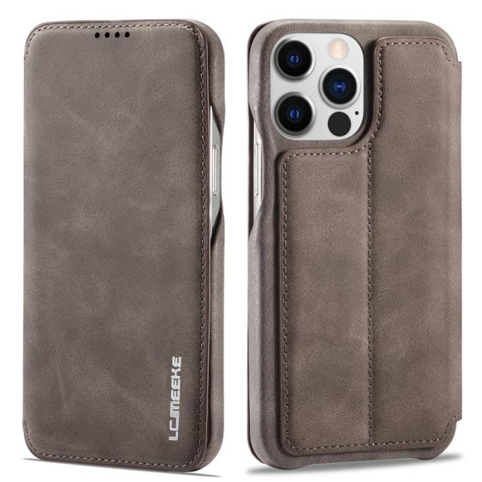 LC.imeeke - LC.IMEEKE iPhone 14 Pro Max Fodral KonstLäder - Brun