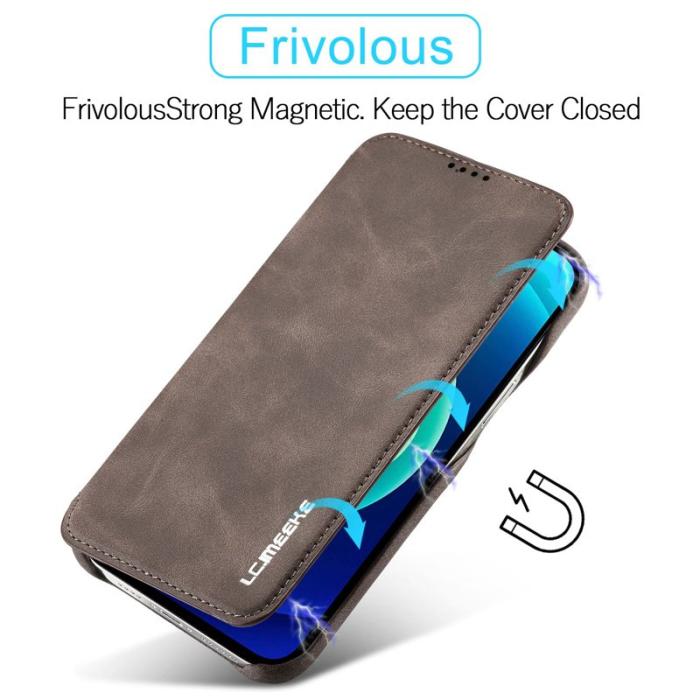 LC.imeeke - LC.IMEEKE iPhone 14 Pro Max Fodral KonstLäder - Brun