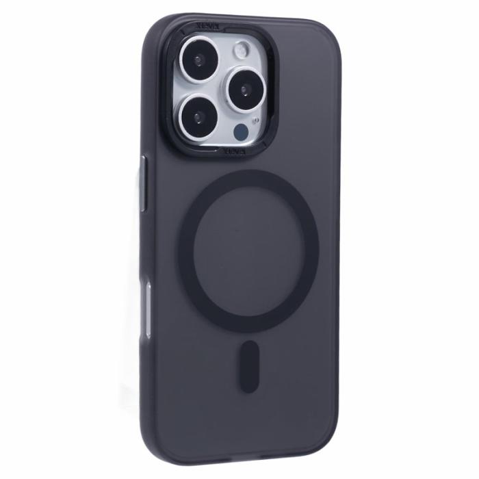X-Level - X-LEVEL Mobilskal till iPhone 16 Pro Max MagSafe Frostad Bak - Svart