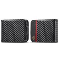 LC.imeeke - LC.IMEEKE Samsung Galaxy Z Flip4 Fodral KonstL&auml;der - Svart