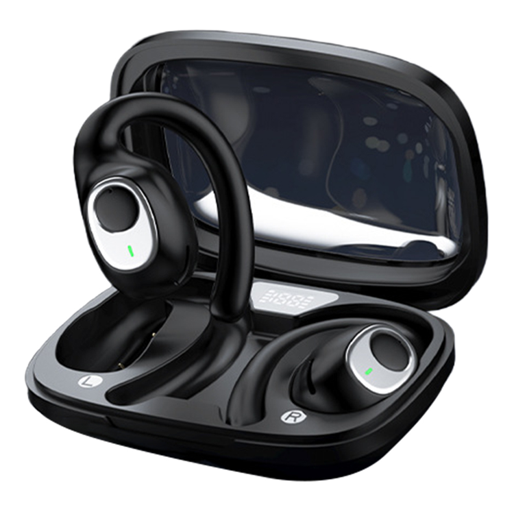 Trådlösa Bluetooth-Hörlurar Open-Ear Hook Sports IPX5 Vattentäta ENC X5 (Svart) | 5566 | AlltMobil