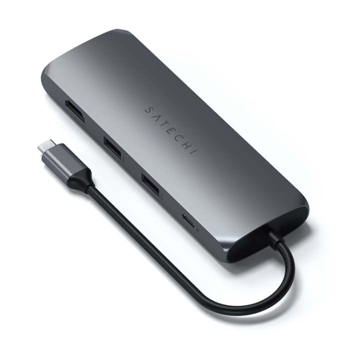 Satechi - Satechi USB-C Hybrid Med Built-in SSD Storage - Rymdgrå