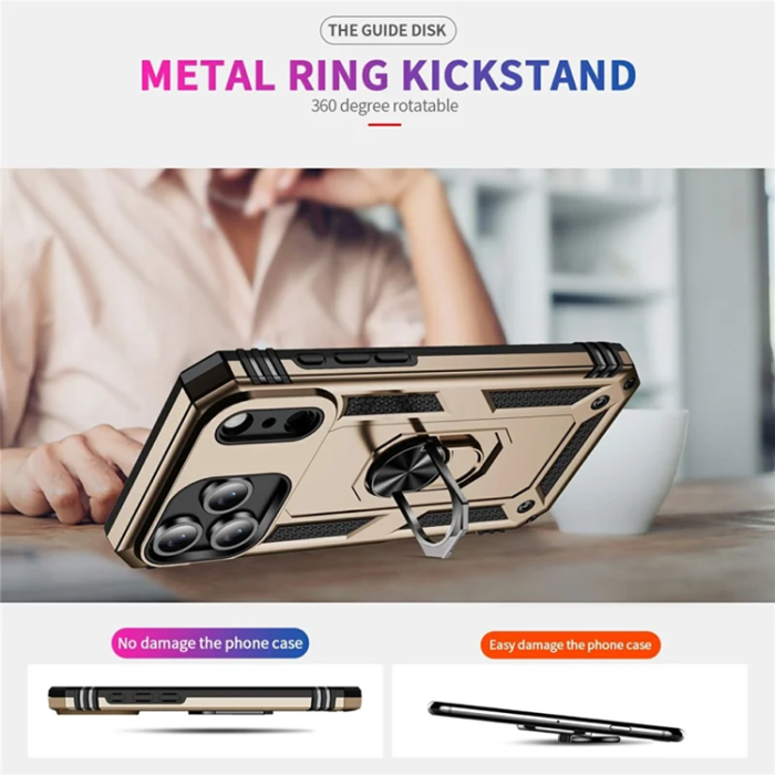 A-One Brand - iPhone 17 Pro Max Mobilskal med Kickstand - Guld