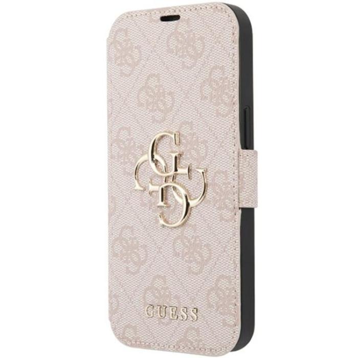 Guess - Guess iPhone 15/14/13 Plånboksfodral Metall Logo - Rosa