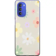 Gustaf - Mobilskal till Motorola Moto G51 5G med fejdande blommor