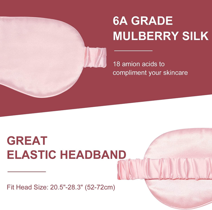 A-One Brand - Bekväm Siden Sovmask/Ögonmask - Rosa