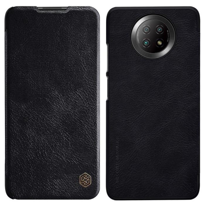 Nillkin - Nillkin Qin Läder Fodral Xiaomi Redmi Note 9T 5G - Svart