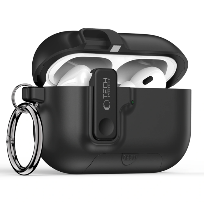 Tech-Protect - Tech-Protect Apple Airpods Pro 3 Skal Slim Hook - Svart