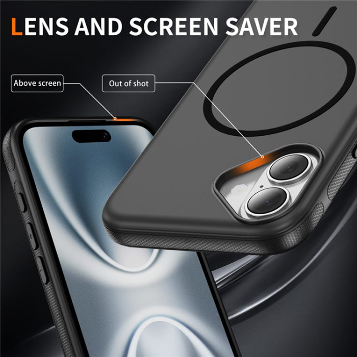 A-One Brand - iPhone 17 Mobilskal MagSafe PC + TPU Shockproof - Svart