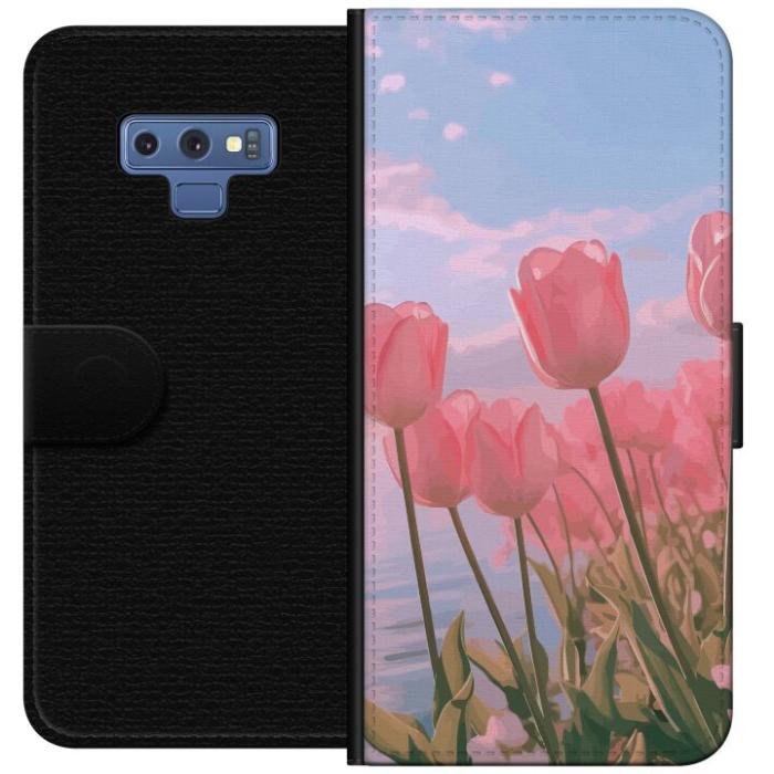 iSecrets - Plånboksfodral till Samsung Galaxy Note9 med Rosa Tulpaner