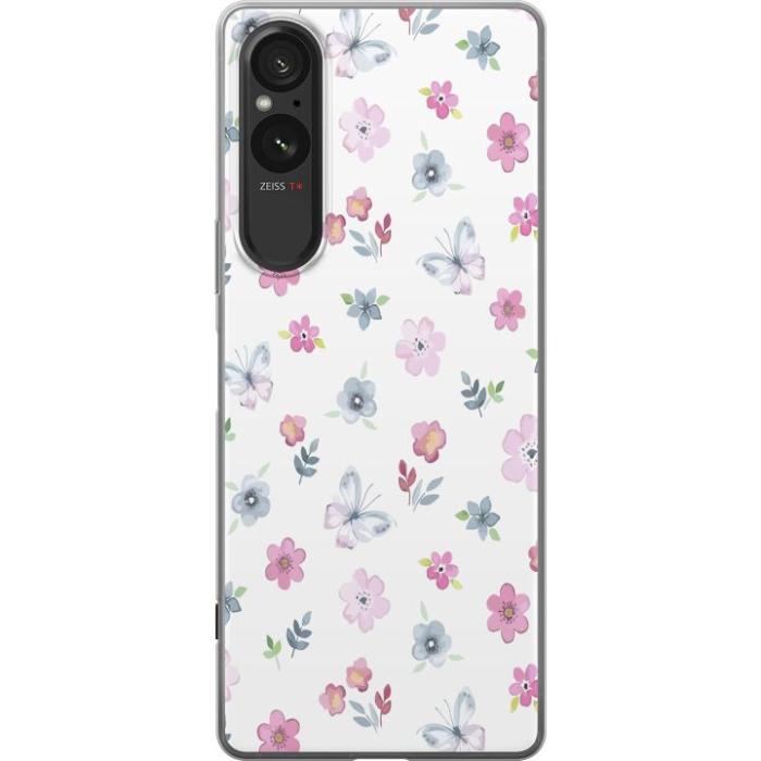 iSecrets - Mobilskal till Sony Xperia 10 VI med Blommor och fjärillar