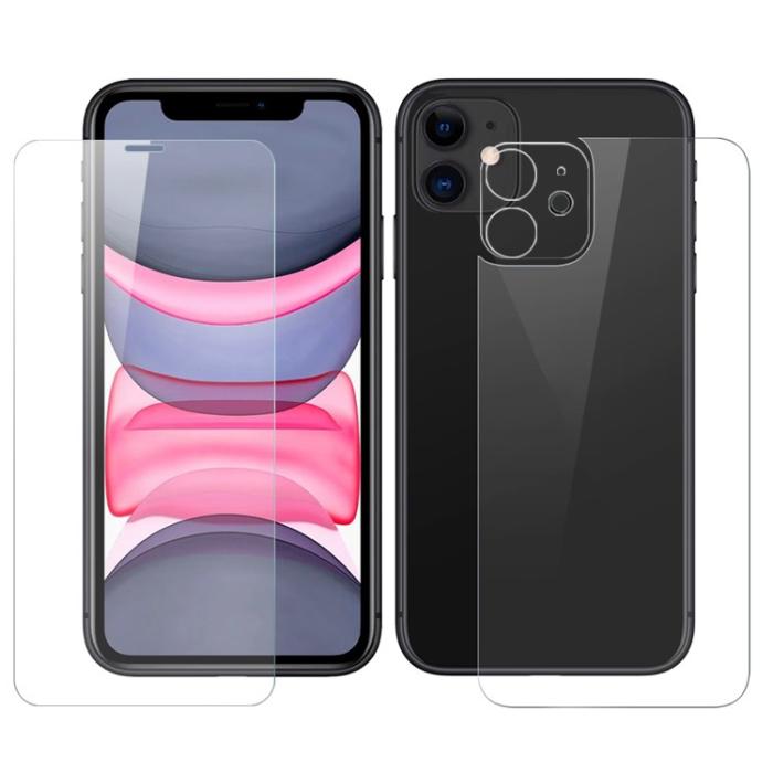 Boom of Sweden - BOOM 3in1 iPhone 11 Fram Härdat glas + Bak Härdat glas + Kameralinsskydd