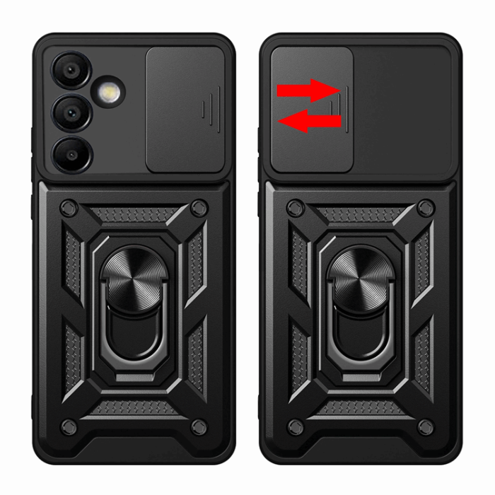 OEM - Galaxy S25 Plus Mobilskal Hybrid Armor Camshield - Svart