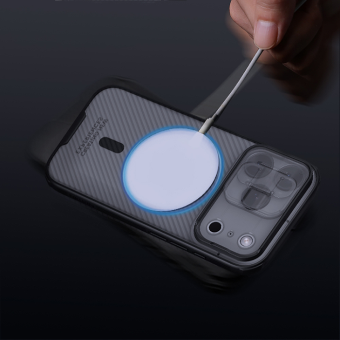 Nillkin - Nillkin iPhone 17 Pro Mobilskal MagSafe CamShield Pro - Transparent Svart