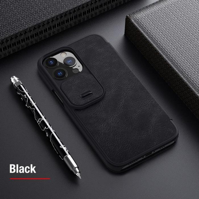 Nillkin - Nillkin Qin Series Sliding Fodral iPhone 13 - Svart