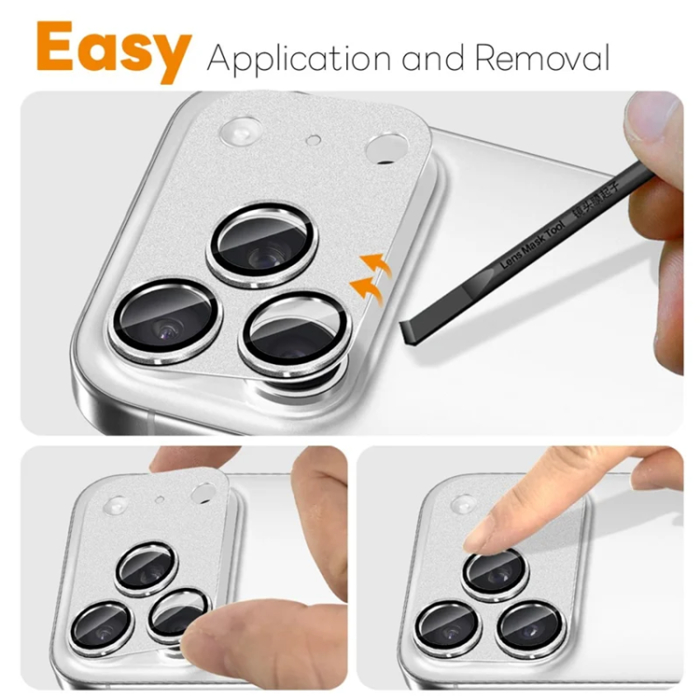 NORTHJO - NORTHJO iPhone 17 Pro Kameralinsskydd Härdat Glas - Silver