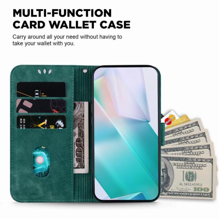 OEM - Samsung Galaxy S26 / S26 Pro Plånboksfodral Konstläder Stötsäker - Grön