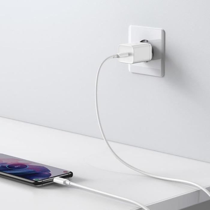 BASEUS - Baseus Super Väggladdare USB-C 25W - Vit