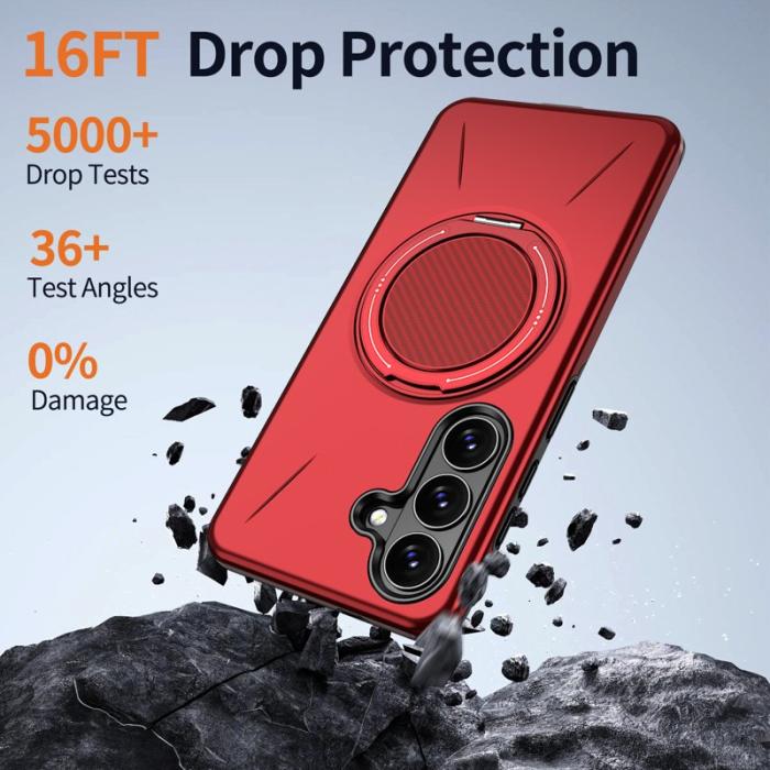OEM - Mobilskal till Samsung Galaxy S26 Magnetiskt TPU + PC Baksida - Röd