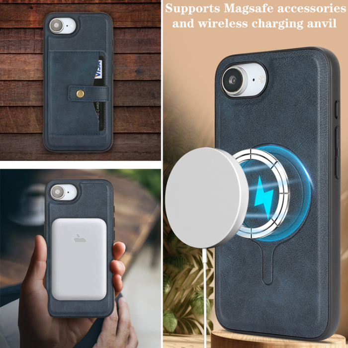 A-One Brand - iPhone 16e Mobilskal MagSafe Detachable Korthållare