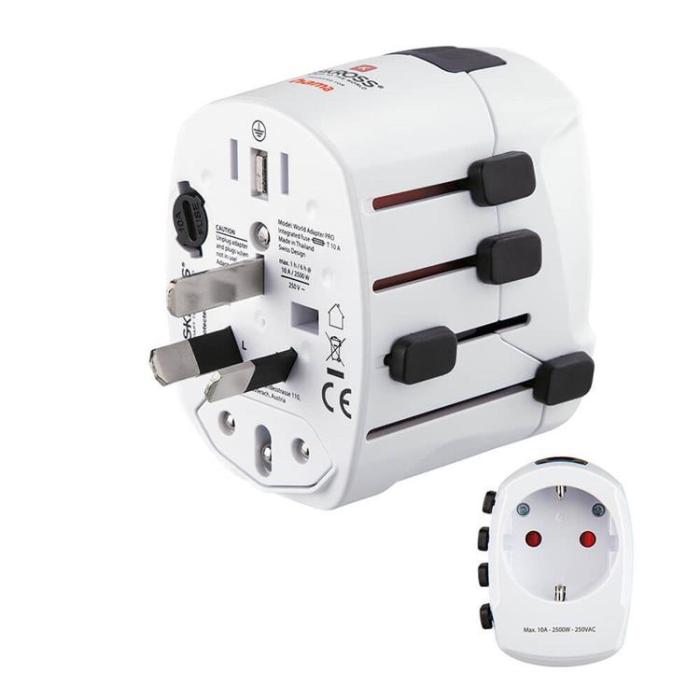 Hama - HAMA Reseadapter Världen Pro EU-WORLD 3-stift