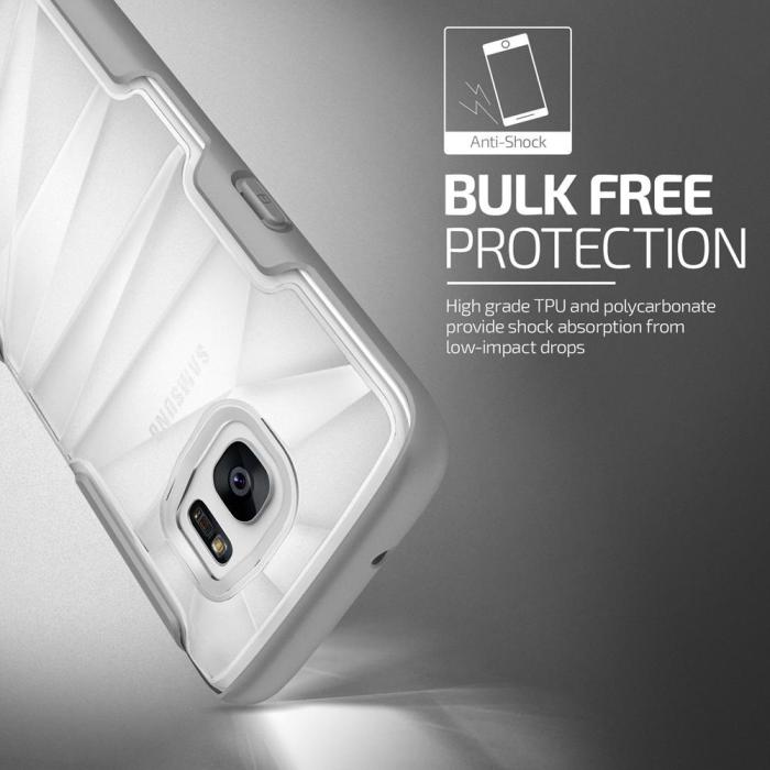VERUS - Verus Shine Guard Skal till Samsung Galaxy S7 Edge - Grå