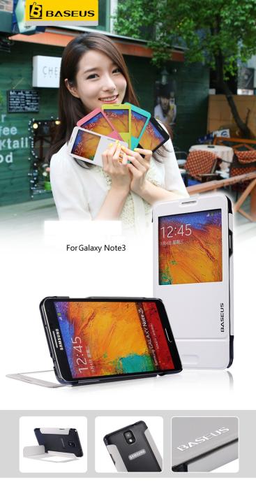 BASEUS - BASEUS Folio fodral till Samsung Galaxy Note 3 N9000 (Turkos)