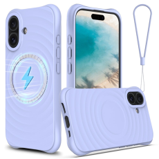 A-One Brand - iPhone 17 Mobilskal MagSafe Silikon Ripple Liquid - Lila