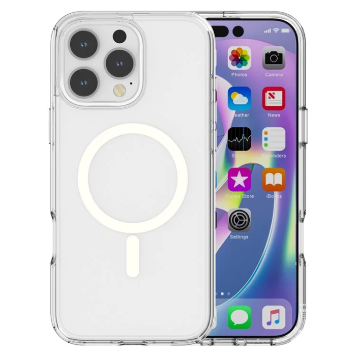 OEM - iPhone 16 Pro Mobilskal Magsafe Anti-Shock - Transparent