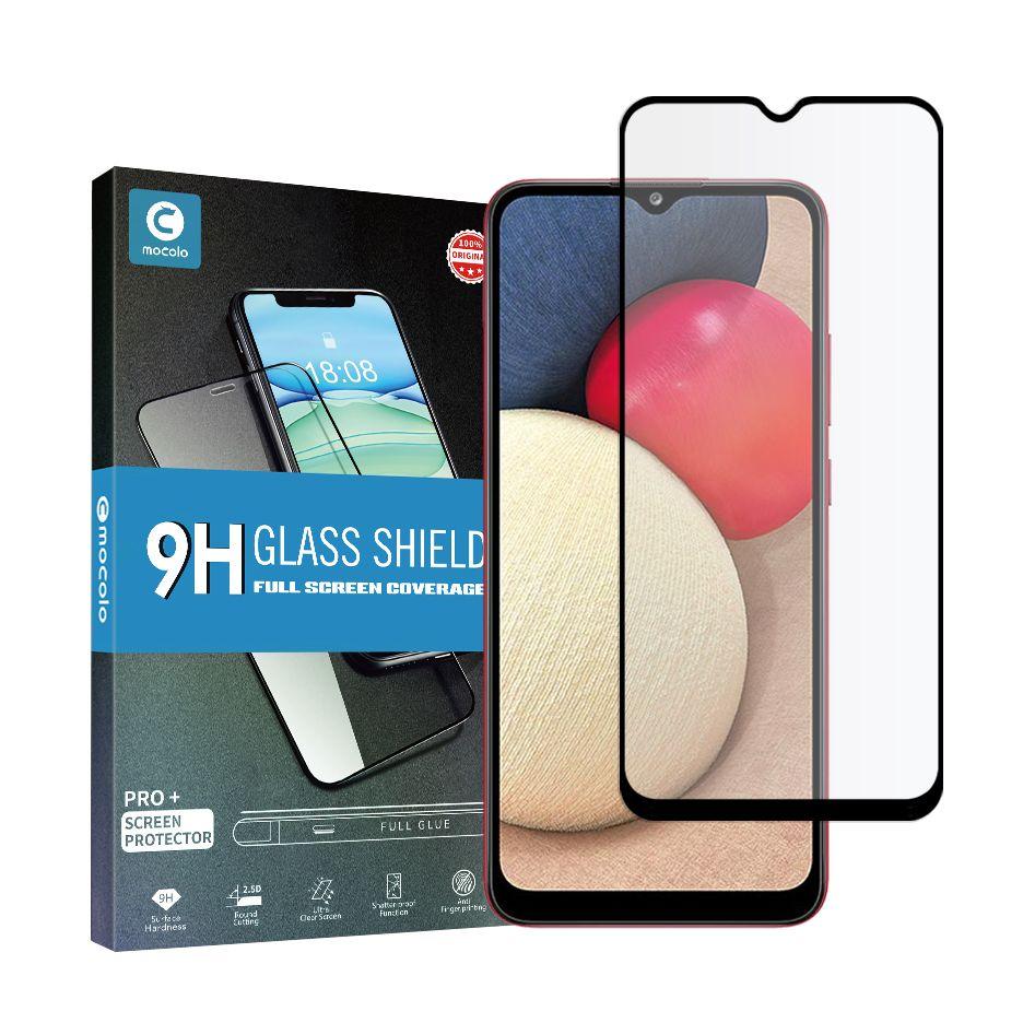 Mocolo - Full Covering Härdat Glas Skärmskydd Samsung Galaxy A02S - Svart | 5468 | AlltMobil