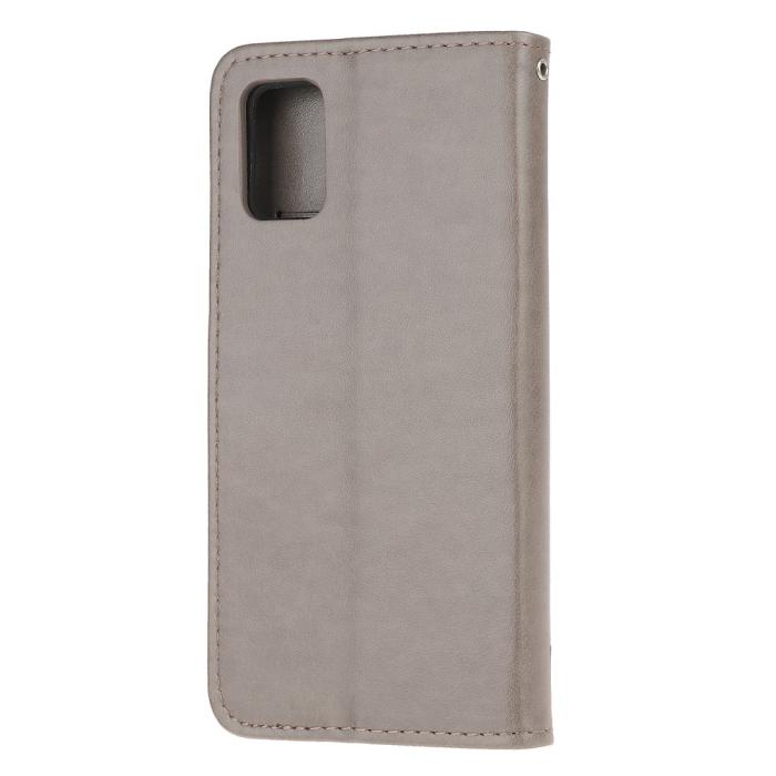 OEM - Butterfly Plånboksfodral Samsung Galaxy A02s - Grå