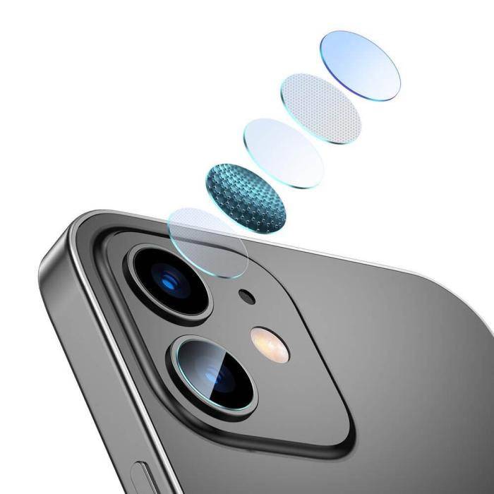 BASEUS - Baseus 0,25 mm Kamera iPhone 12 mini transparent