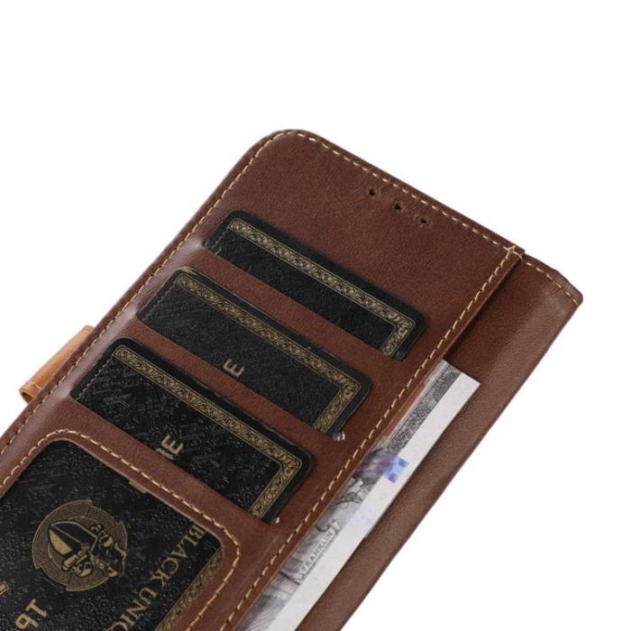 A-One Brand - Galaxy Xcover 6 Pro Plånboksfodral Folio Flip - Brun