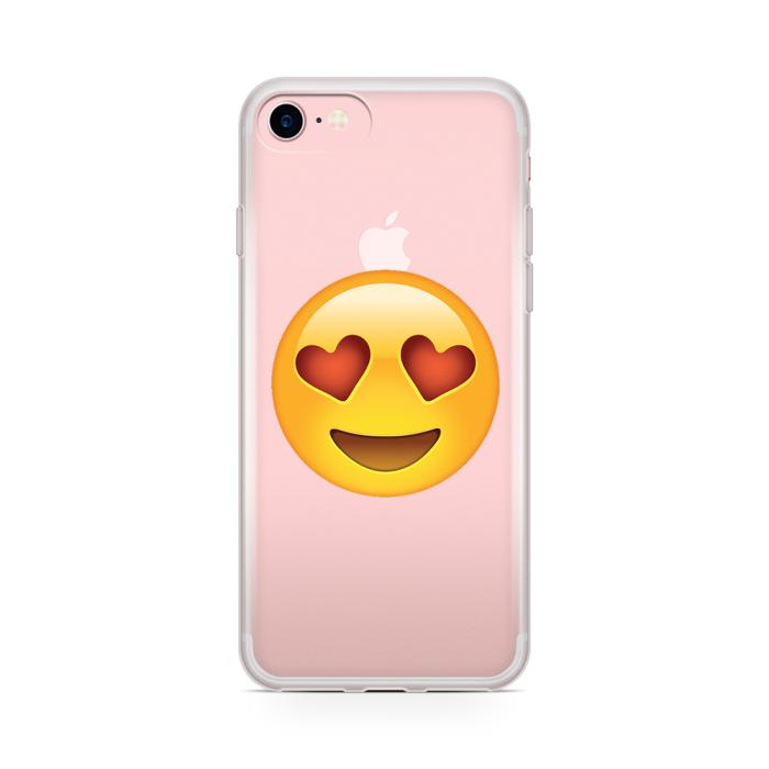 UTGATT5 - Skal till Apple iPhone 7 - Emoji Heart Eyes