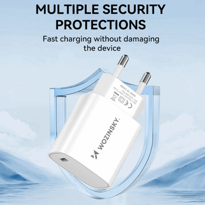 Wozinsky - Snabb Väggladdare 20W USB-C - Vit