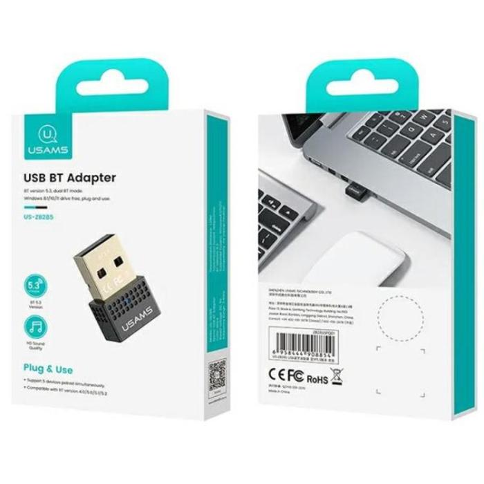 USAMS - USAMS USB Adapter Bluetooth - Svart