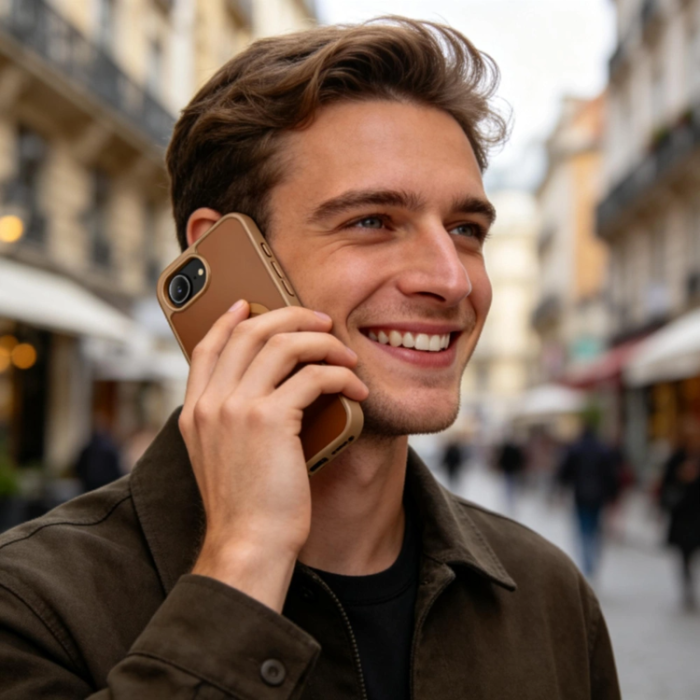 Tech-Protect - Tech-Protect Mobilskal För iPhone 16e/17e Magsafe Basicmag - Brun