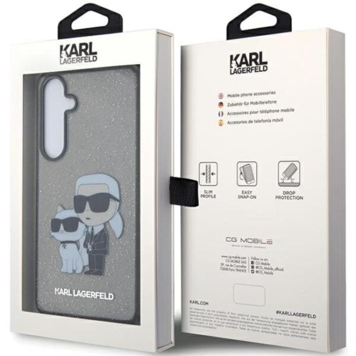 KARL LAGERFELD - Karl Lagerfeld Galaxy S24 Plus Mobilskal Glitter Karl & Choupette