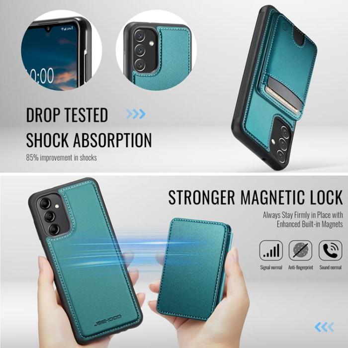 OEM - JEEHOOD Samsung Galaxy A34 5G Mobilskal KonstLäder - Blå