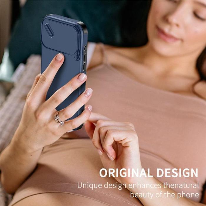 A-One Brand - iPhone 17 Pro Mobilskal Slide Kamera - Blå