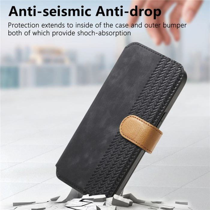 A-One Brand - Plånboksfodral För iPhone 17 Armband Kickstand - Svart