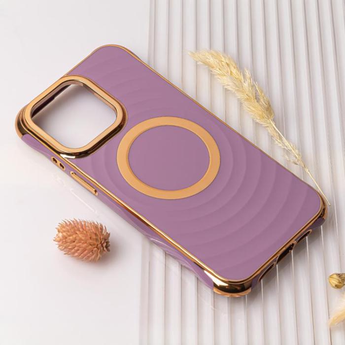 OEM - iPhone 12/12 Pro Mobilskal Magsafe Circle Glam - Lila