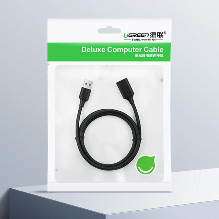 Ugreen - Ugreen Förlängning Kabel USB Hane Till USB Hona 1.5m - Svart