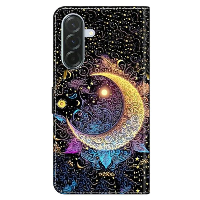 OEM - Samsung Galaxy A37 Plånboksfodral Konstläder Tryck Flip - Bright Moon