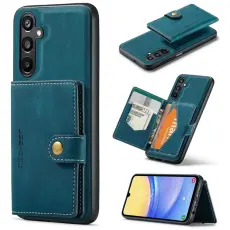 OEM - JEEHOOD Samsung Galaxy A15 4G/5G Mobilskal Konstl&auml;der + Plast - Bl&aring;