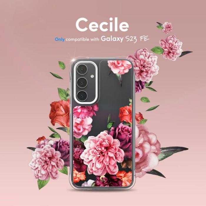 Spigen - Spigen Galaxy S23 FE Mobilskal Cyrill Cecile - Rosa Floral