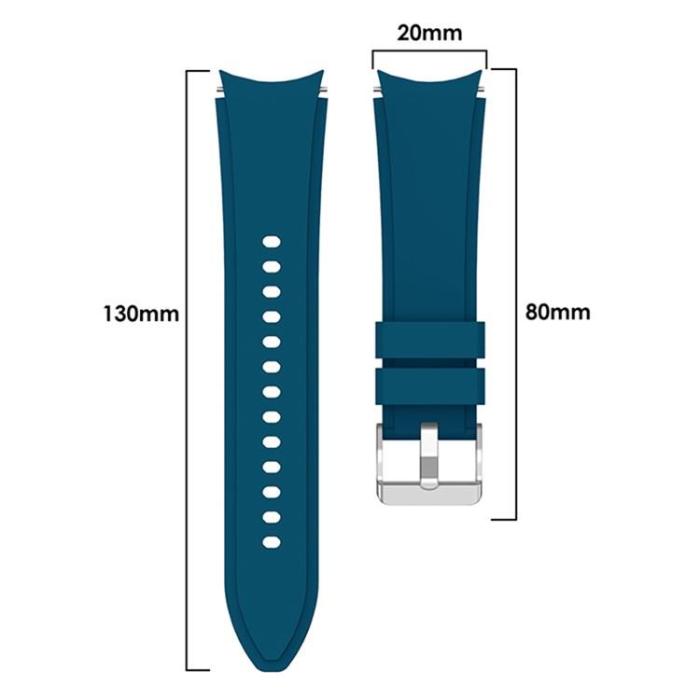 OEM - Galaxy Watch 6 Classic (43mm) Armband Silikon - Mörkblå