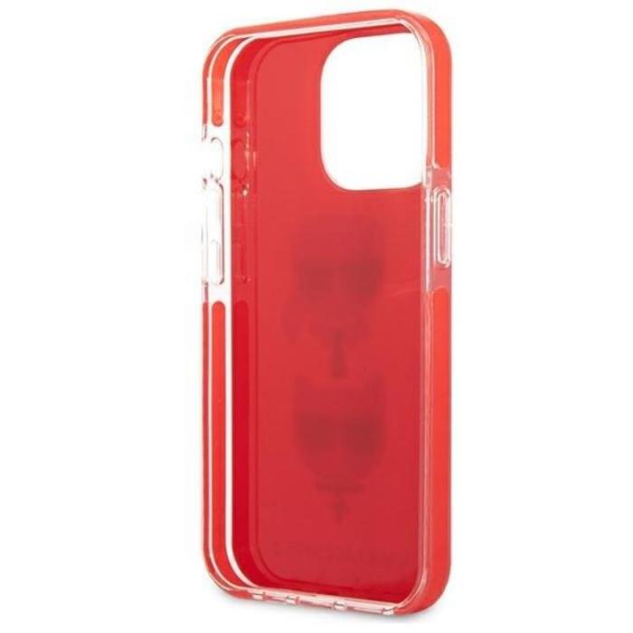 KARL LAGERFELD - Karl Lagerfeld iPhone 13 Pro Skal Karl & Choupette Head - Röd