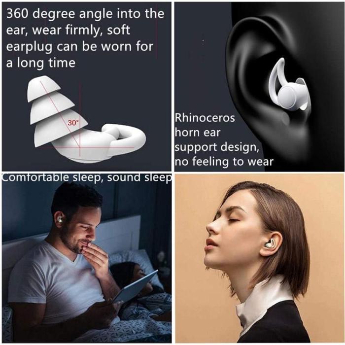 OEM - Silikon Sleep Öronproppar - Grå